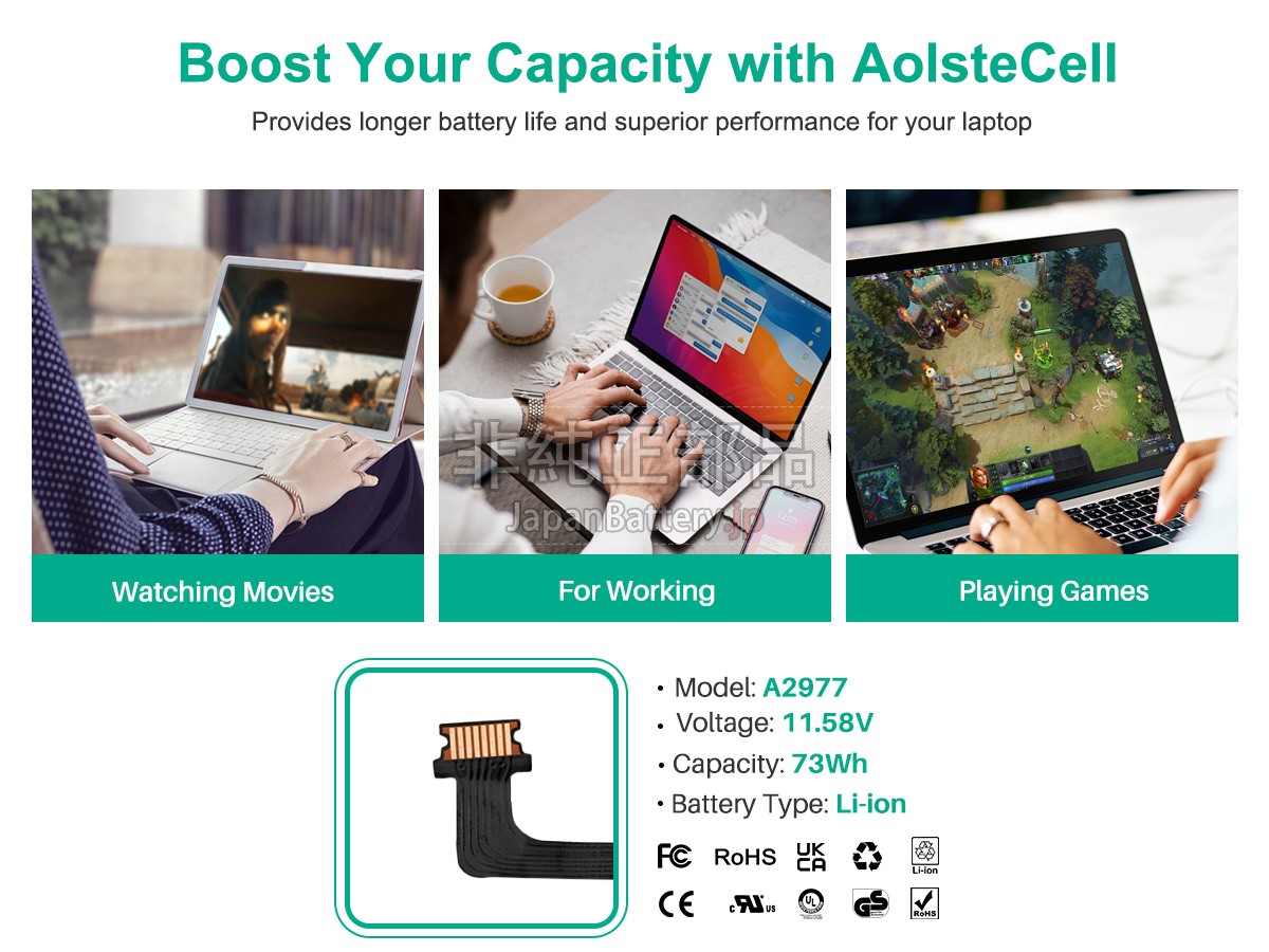 Apple MacBook Pro 14-inch M3 MAX Late 2023 BTO/CTO バッテリー交換