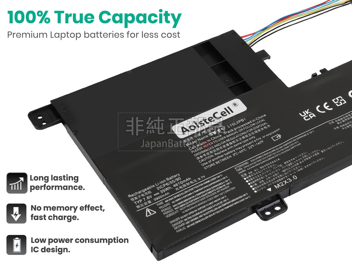 Lenovo L15L2PB1 バッテリー交換