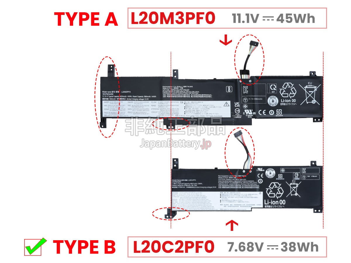 Lenovo IdeaPad 3-15ABA7-82RN バッテリー
